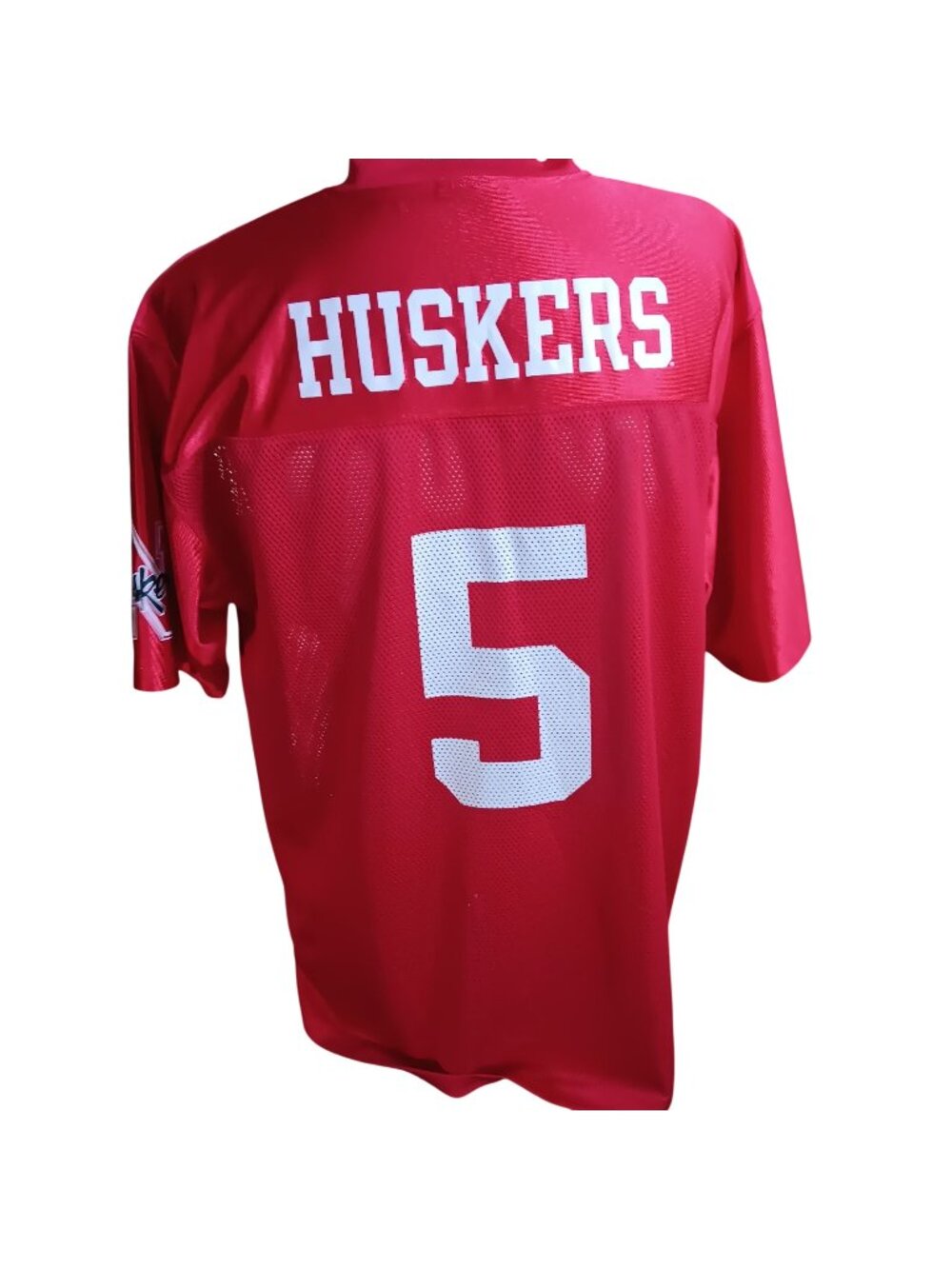 Pro Edge Nebraksa Huskers Red #5 Football Jersey Mesh Large Football Fan Gear